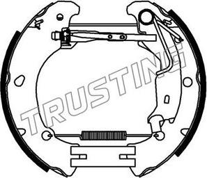 Trusting 6378 - Комплект гальм, барабанний механізм autozip.com.ua