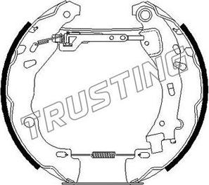 Trusting 6259 - Комплект гальм, барабанний механізм autozip.com.ua