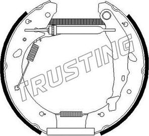 Trusting 6251 - Комплект гальм, барабанний механізм autozip.com.ua