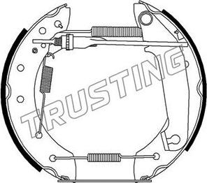 Trusting 6206 - Комплект гальм, барабанний механізм autozip.com.ua