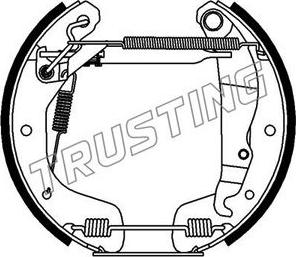 Trusting 6231 - Комплект гальм, барабанний механізм autozip.com.ua