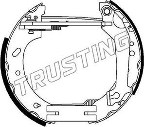 Trusting 6271 - Комплект гальм, барабанний механізм autozip.com.ua