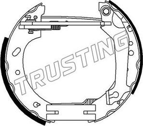 Trusting 6272 - Комплект гальм, барабанний механізм autozip.com.ua