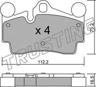 Trusting 671.0 - Гальмівні колодки, дискові гальма autozip.com.ua