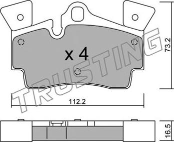 Trusting 671.1 - Гальмівні колодки, дискові гальма autozip.com.ua