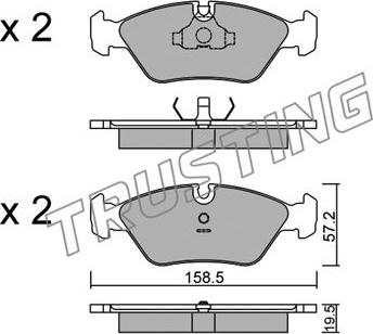 Trusting 093.0 - Гальмівні колодки, дискові гальма autozip.com.ua