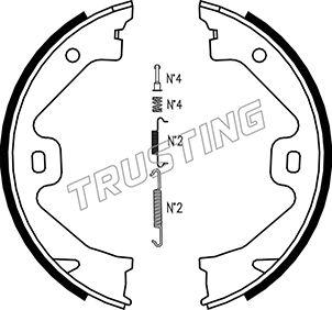 Trusting 092.307K - Комплект гальм, ручник, парковка autozip.com.ua