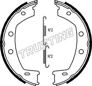 Trusting 092.312K - Комплект гальм, ручник, парковка autozip.com.ua