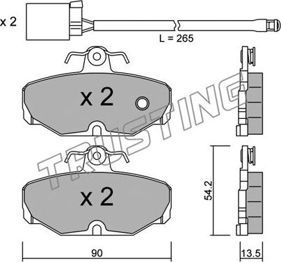 Trusting 097.1W - Гальмівні колодки, дискові гальма autozip.com.ua