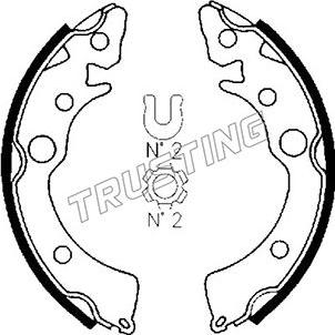 Trusting 044.007 - Комплект гальм, барабанний механізм autozip.com.ua