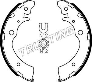 Trusting 044.017 - Комплект гальм, барабанний механізм autozip.com.ua