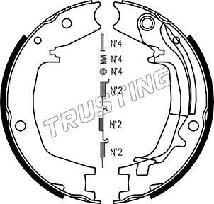 Trusting 046.215K - Комплект гальм, ручник, парковка autozip.com.ua