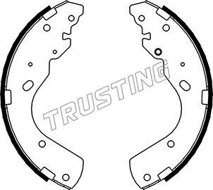 Trusting 040.156 - Комплект гальм, барабанний механізм autozip.com.ua