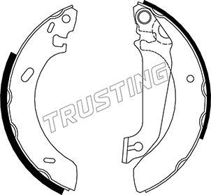 Trusting 040.133 - Комплект гальм, барабанний механізм autozip.com.ua