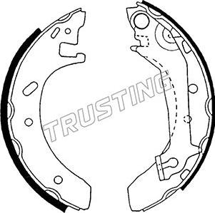 Trusting 040.137 - Комплект гальм, барабанний механізм autozip.com.ua