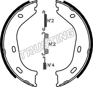 Trusting 052.116K - Комплект гальм, ручник, парковка autozip.com.ua