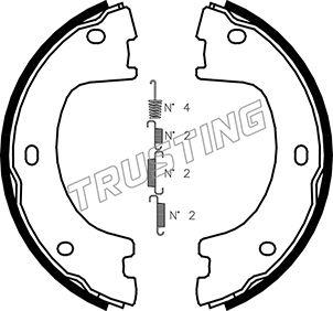 Trusting 052.136K - Комплект гальм, ручник, парковка autozip.com.ua