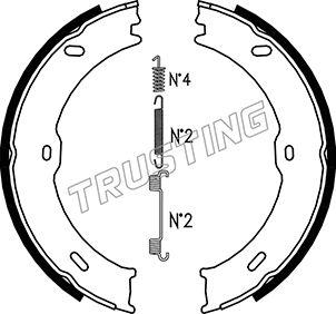 Trusting 052.133K - Комплект гальм, ручник, парковка autozip.com.ua