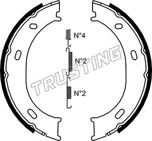 Trusting 052.126K - Комплект гальм, ручник, парковка autozip.com.ua