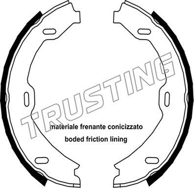 Trusting 052.128 - Комплект гальм, ручник, парковка autozip.com.ua