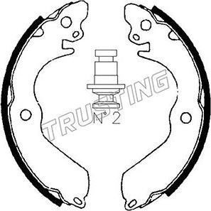 Trusting 064.168 - Комплект гальм, барабанний механізм autozip.com.ua