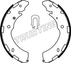 Trusting 064.181 - Комплект гальм, барабанний механізм autozip.com.ua