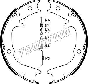 Trusting 064.177K - Комплект гальм, ручник, парковка autozip.com.ua