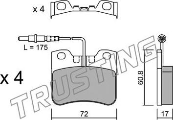 Trusting 062.0 - Гальмівні колодки, дискові гальма autozip.com.ua