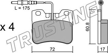 Trusting 062.1 - Гальмівні колодки, дискові гальма autozip.com.ua