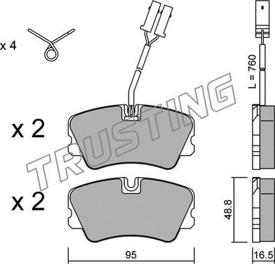 Trusting 067.0 - Гальмівні колодки, дискові гальма autozip.com.ua