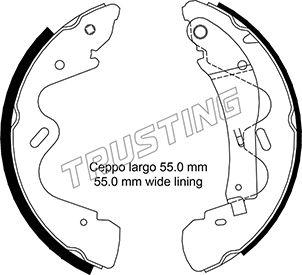 Trusting 067.193 - Комплект гальм, барабанний механізм autozip.com.ua