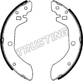 Trusting 067.145 - Комплект гальм, барабанний механізм autozip.com.ua