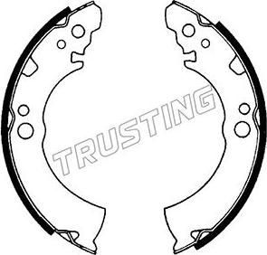 Trusting 067.163 - Комплект гальм, барабанний механізм autozip.com.ua