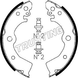 Trusting 067.182 - Комплект гальм, барабанний механізм autozip.com.ua