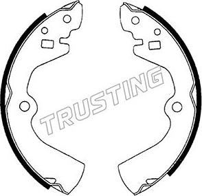 Trusting 067.172 - Комплект гальм, барабанний механізм autozip.com.ua