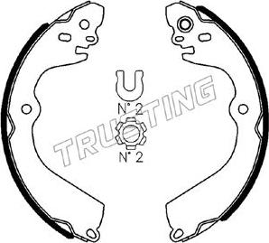 Trusting 067.205 - Комплект гальм, барабанний механізм autozip.com.ua