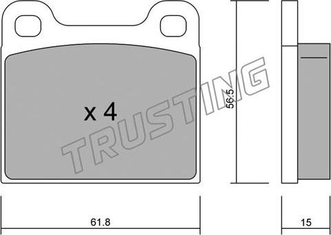 Trusting 003.0 - Гальмівні колодки, дискові гальма autozip.com.ua