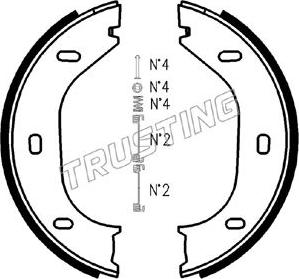 Trusting 019.021K - Комплект гальм, ручник, парковка autozip.com.ua