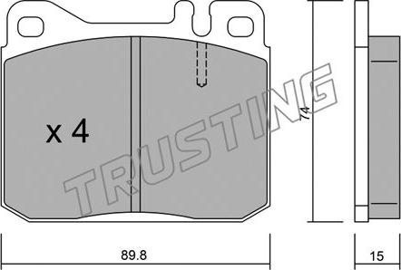 Trusting 013.0 - Гальмівні колодки, дискові гальма autozip.com.ua