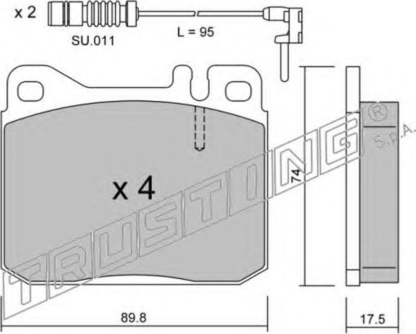 Trusting 0131W - Гальмівні колодки, дискові гальма autozip.com.ua