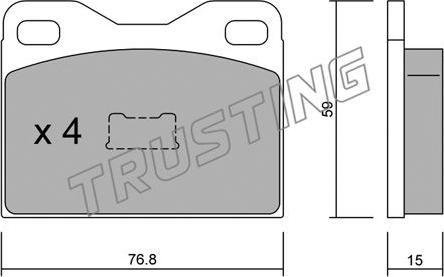 Trusting 017.0 - Гальмівні колодки, дискові гальма autozip.com.ua