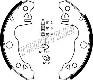 Trusting 088.205K - Комплект гальм, барабанний механізм autozip.com.ua