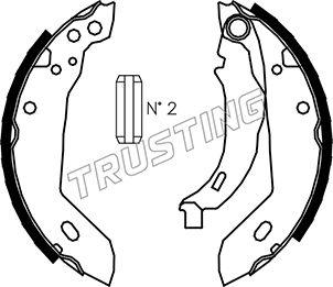 Trusting 088.212 - Комплект гальм, барабанний механізм autozip.com.ua
