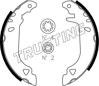 Trusting 034.090S - Комплект гальм, барабанний механізм autozip.com.ua