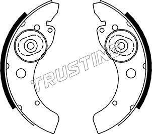 Trusting 034.001 - Комплект гальм, барабанний механізм autozip.com.ua