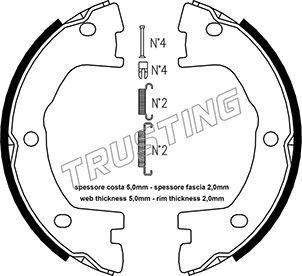 Trusting 034.101K - Комплект гальм, ручник, парковка autozip.com.ua