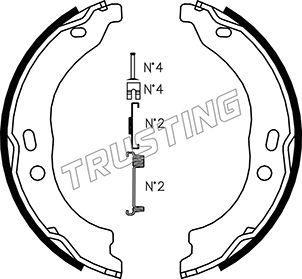 Trusting 034.118K - Комплект гальм, ручник, парковка autozip.com.ua