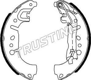 Trusting 034.127 - Комплект гальм, барабанний механізм autozip.com.ua