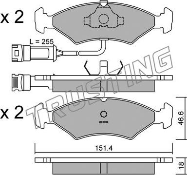 Trusting 031.1 - Гальмівні колодки, дискові гальма autozip.com.ua