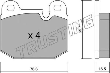 Trusting 029.0 - Гальмівні колодки, дискові гальма autozip.com.ua